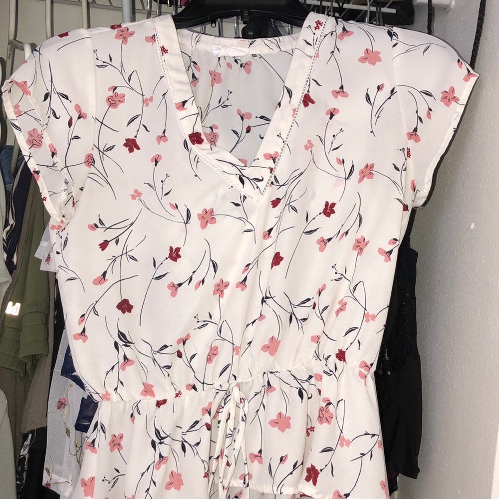 White floral see through